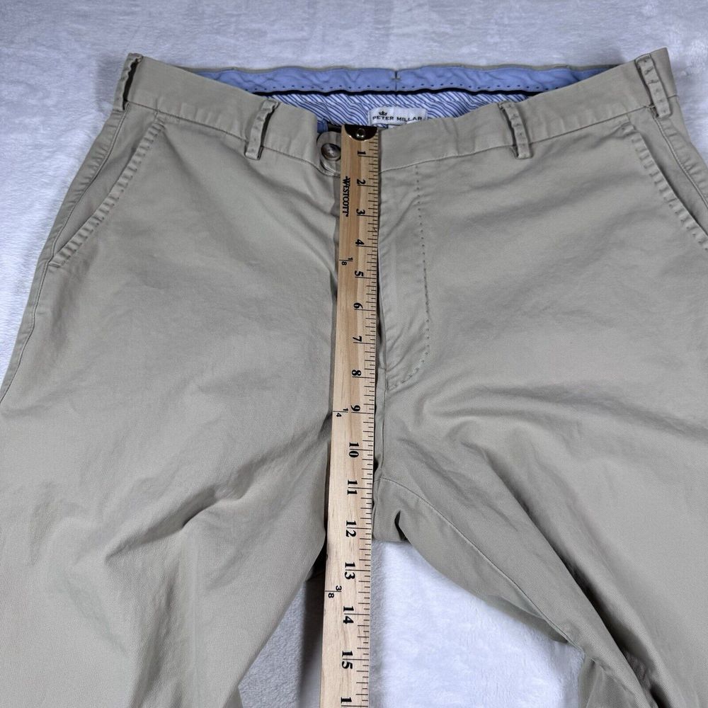 Peter Millar Pants Men 36 Beige Performance Golf Range‎ Office Work Commute - Picture 11 of 12